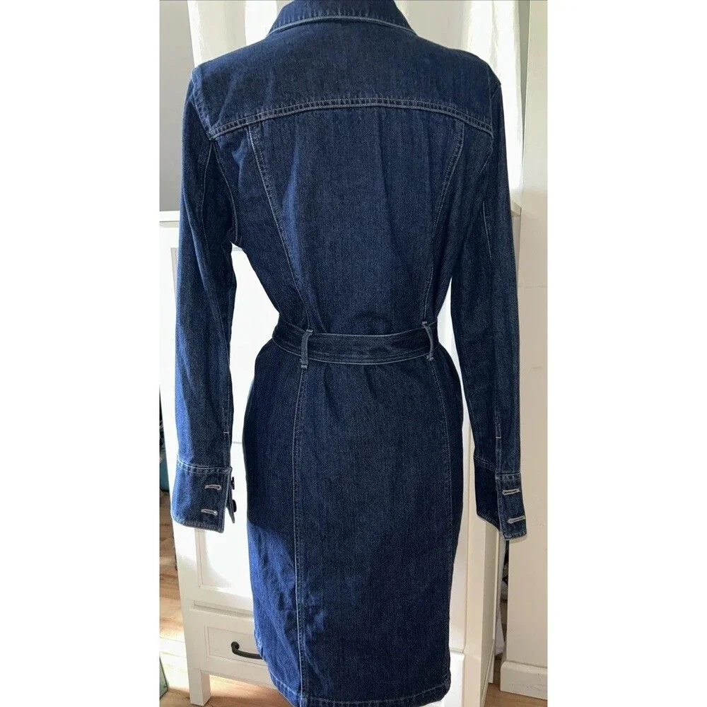 Denim Long Sleeve Belted Dress Women’s Size 10 EUC Jones NY Country